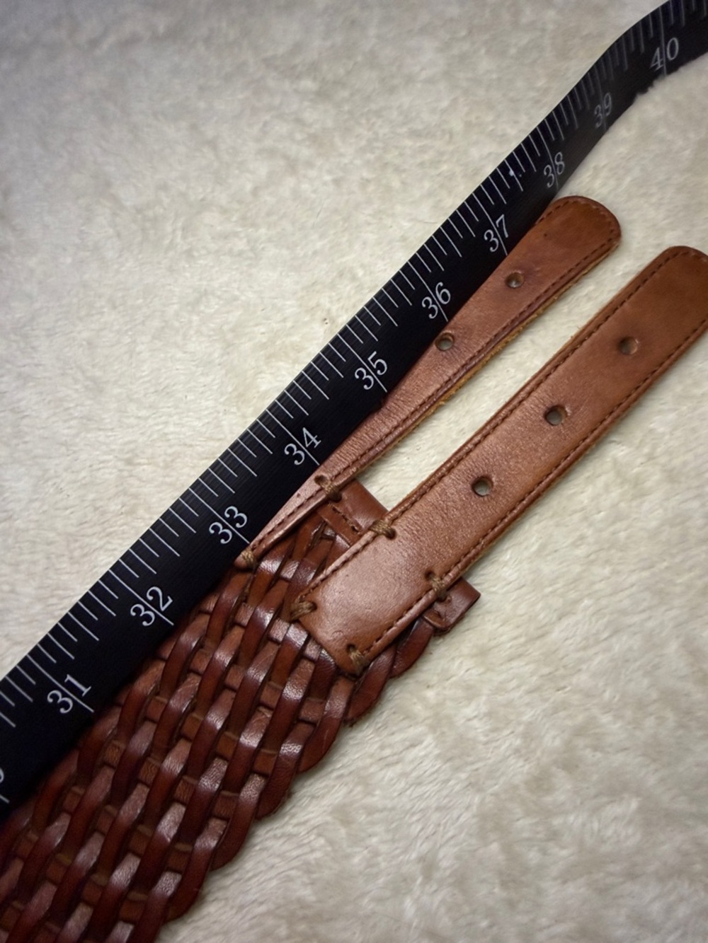 Abercrombie & Fitch Braided Leather Double Buckle Belt in Brown - Picture 5 of 6